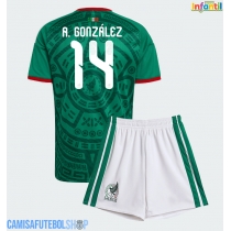 Camisa de time de futebol México Armando Gonzalez #14 Replicas 1º Equipamento Infantil Mundo 2026 Manga Curta (+ Calças curtas)